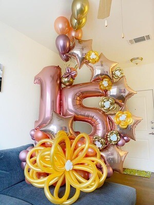 Balloons Bouquet Party Rose Gold