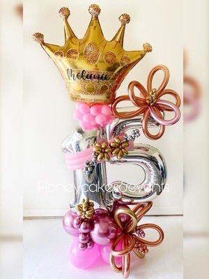 Balloons Bouquet Corona de Princesa Classic