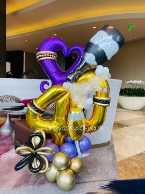 Balloons Bouquet Celebrate champagne