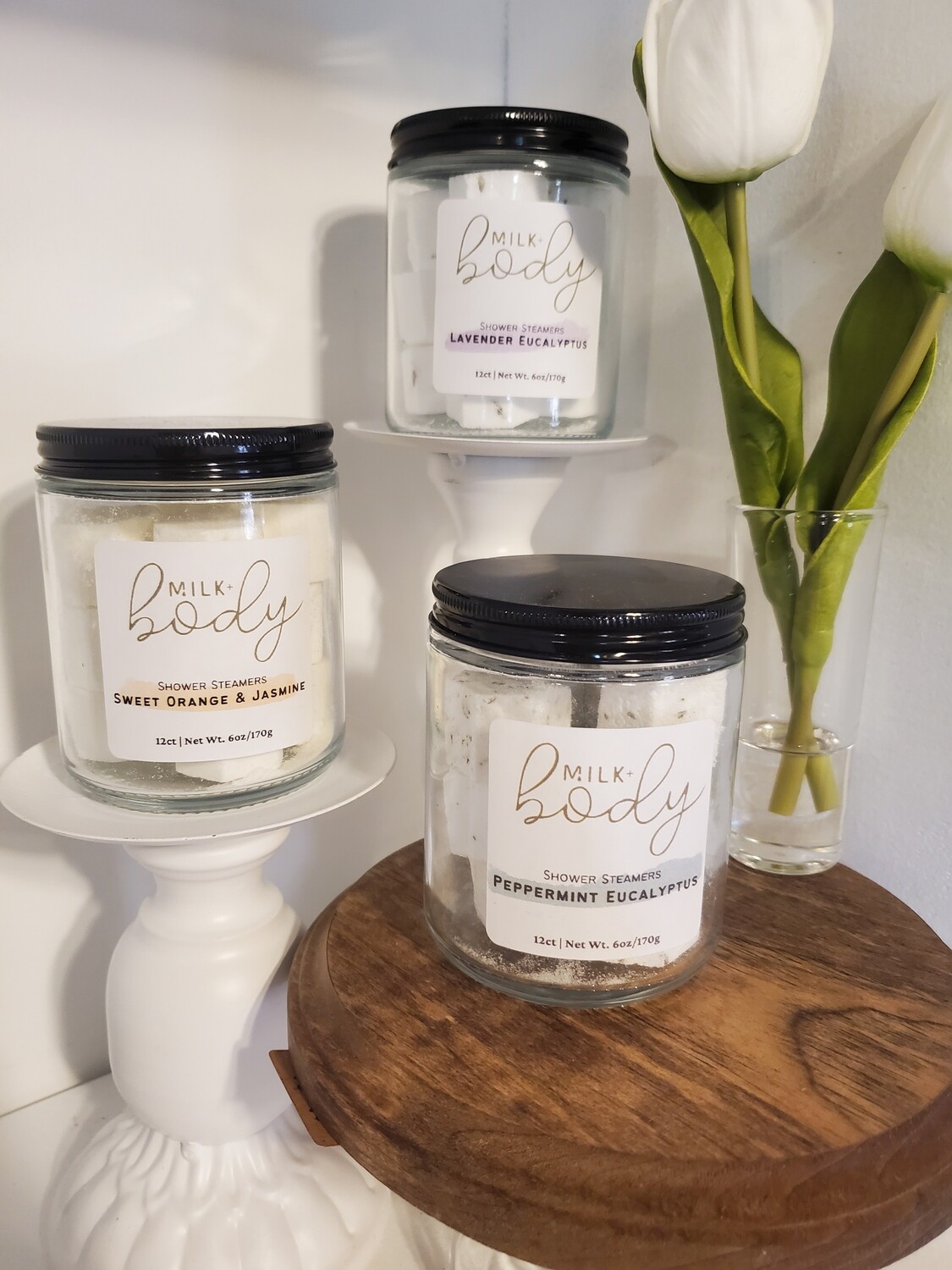 Milk Body shower steamers