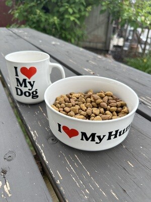 I ❤️My Dog Mug + Dog Bowl Set