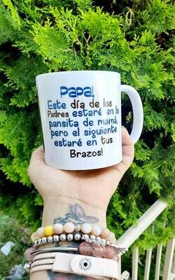 Customizable white mug with your favorite phrase