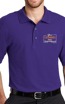 Personalized polo shirt with vinyl