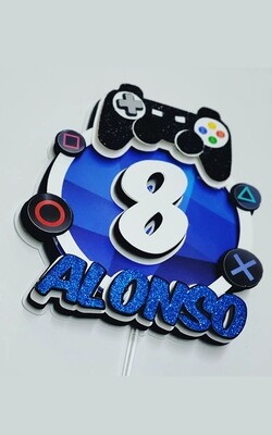 Video Game cake topper