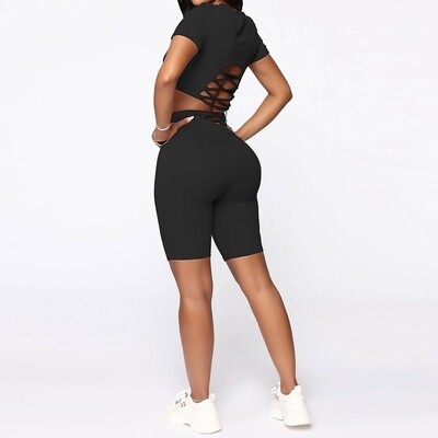 Cozy tall set for fitness black