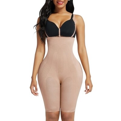 Skin Color High Waisted Shapewear Shorts for Tummy Control