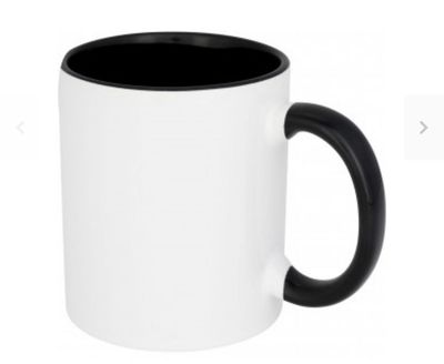 Kaffeetasse bedruckbar - schwarz/weiß Kaffeetasse bedruckbar - schwarz/weiß