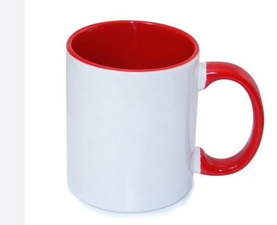 Kaffeetasse bedruckbar - rot/weiß Kaffeetasse bedruckbar - rot/weiß