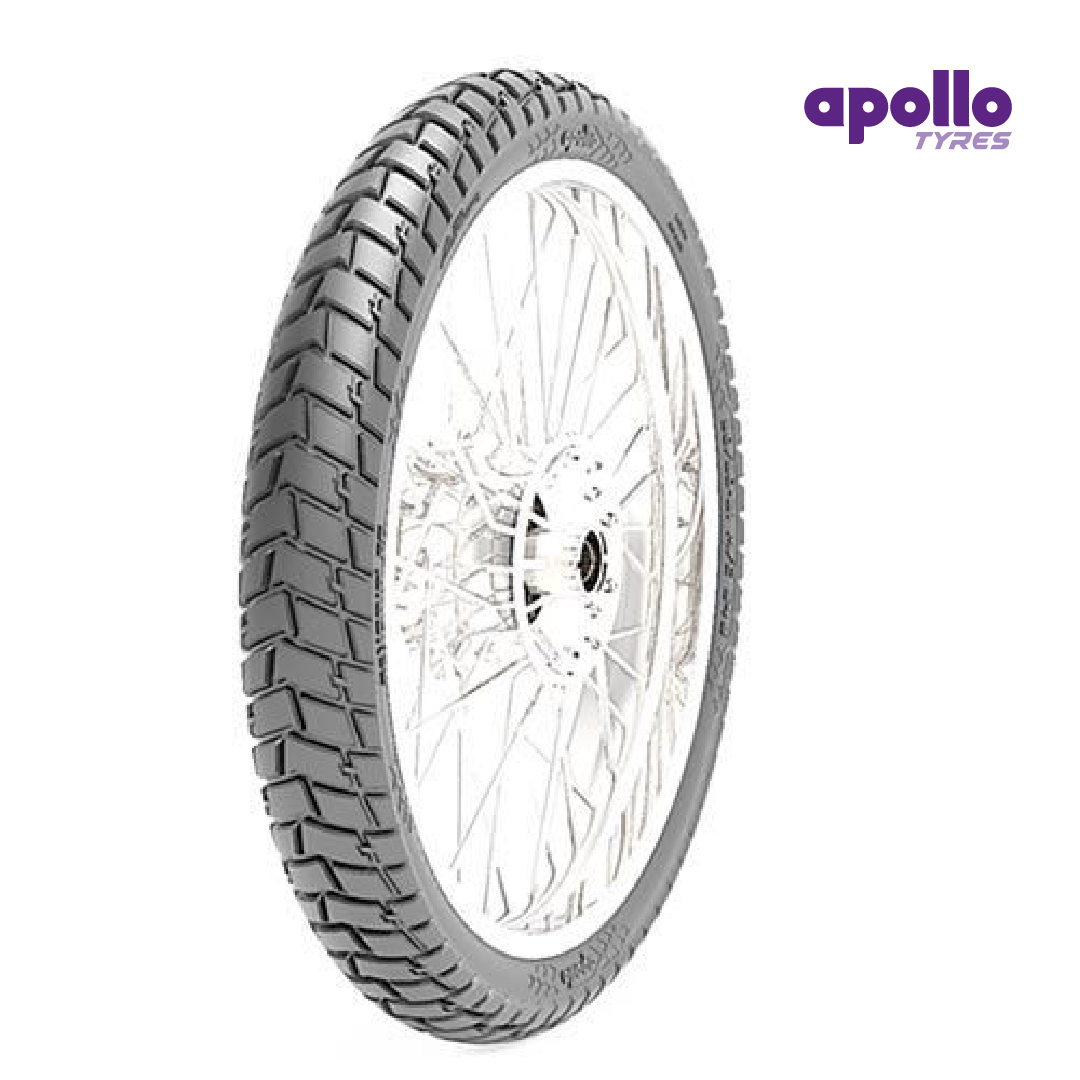 APOLLO ACTIGRIP F6 90/90-19 52 P Front Two Wheeler Tyre (Tube Included)