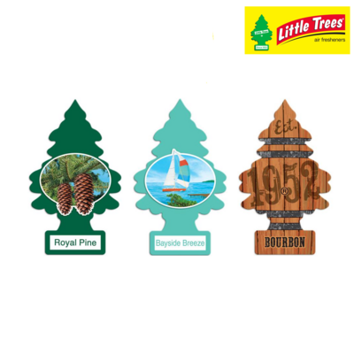 LITTLE TREES Air Freshners ( Pack of Royal pine, Bayside Breeze and Bourbon)