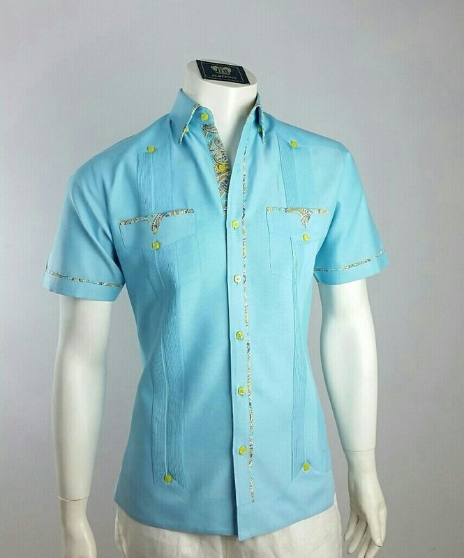 Cuban Guayabera Custom Made Short Sleeve