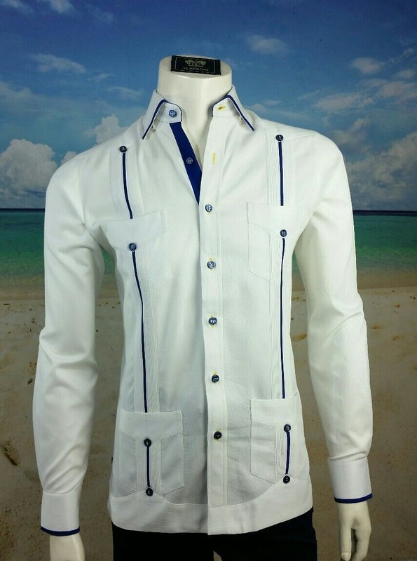 Cuban Guayabera Rotary Color Long Sleeve