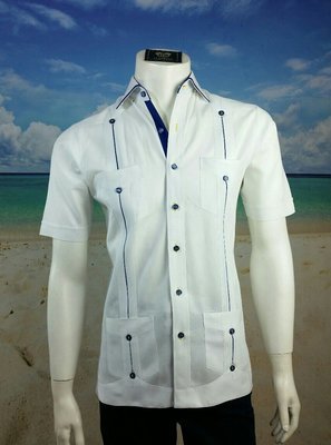Cuban Guayabera Rotary Color Custom Made Short Sleeve