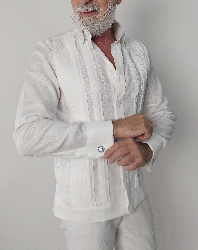 Cuban Guayabera Linen Long Sleeve