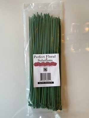 Green Bouquet Stem Ties in bag of 100- 14 inch