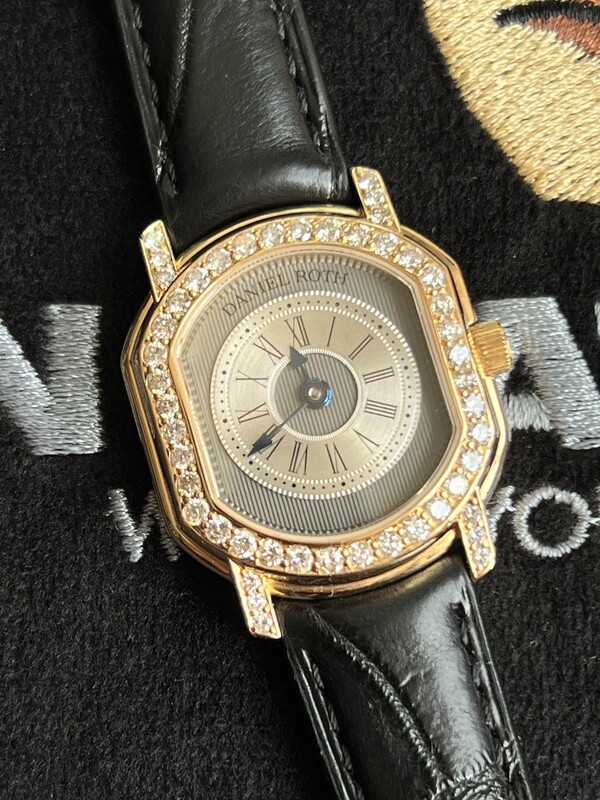 DANIEL ROTH Lady 18K Rose Gold Factory Diamond Automatic Ladies Roman Dial 32mm