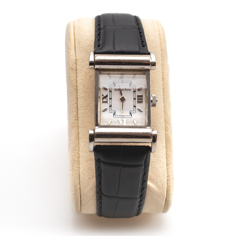​AUDEMARS PIGUET Canape 67162BC Rectangular White Gold 1999 Vintage PAPERS