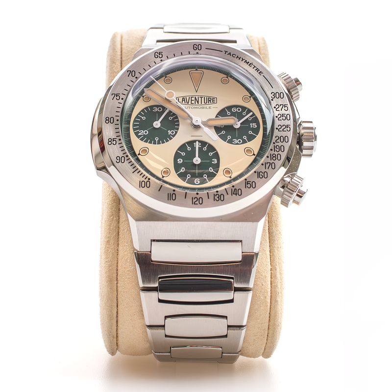 LAVENTURE Automobile Chronograph Panda Cream 40.5mm Steel Limited Edition /99 Racing FULL SET