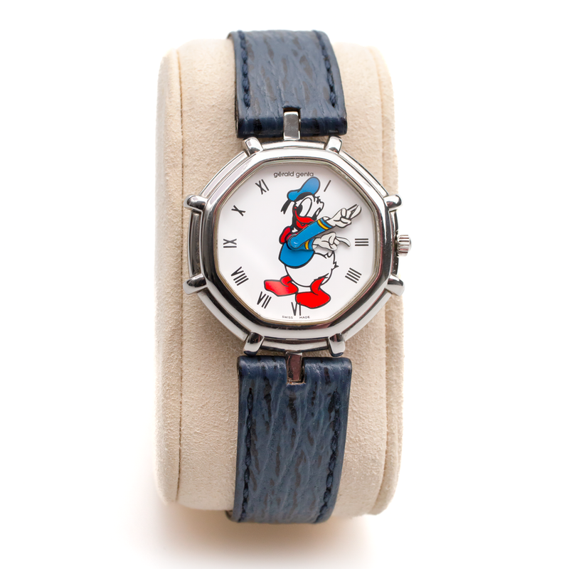 GERALD GENTA G.2850.7 Donald Duck Disney Mickey Mouse Stainless Steel 1990 Quartz 31mm