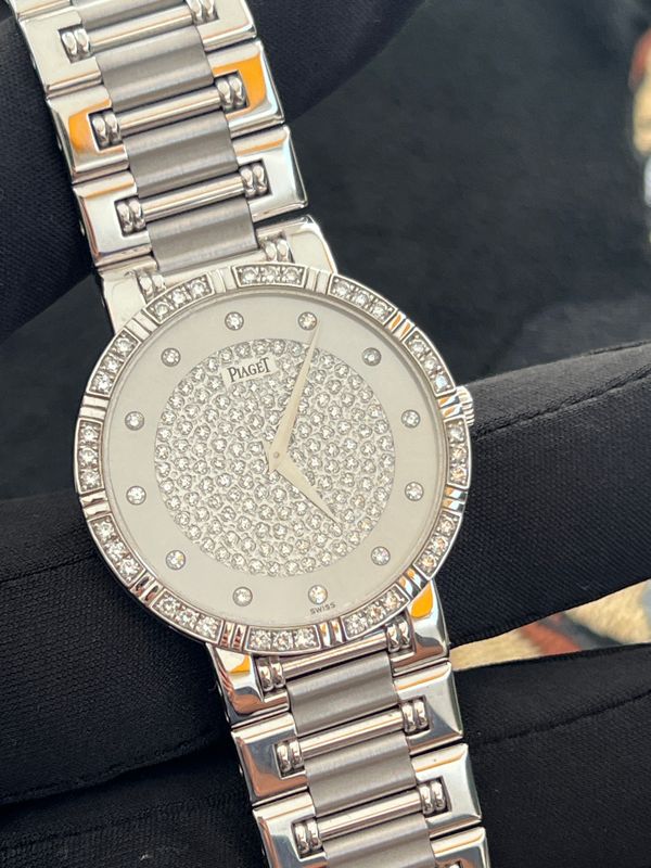 ​PIAGET Dancer 94024 K81 White Gold Diamond 31mm Manual 98 Grams 2002 FULL SET