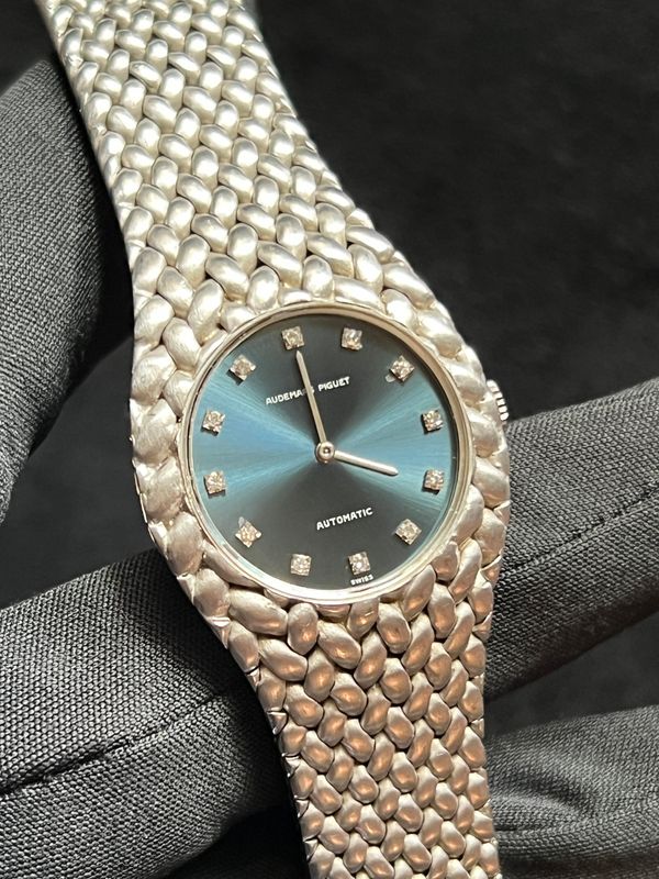 ​AUDEMARS PIGUET Cobra Mini 8690.180 Blue Diamond 18K White Gold 31mm Automatic Original Guarantee 1979