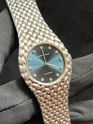 ​AUDEMARS PIGUET Cobra Mini 8690.180 Blue Diamond 18K White Gold 31mm Automatic Original Guarantee 1979