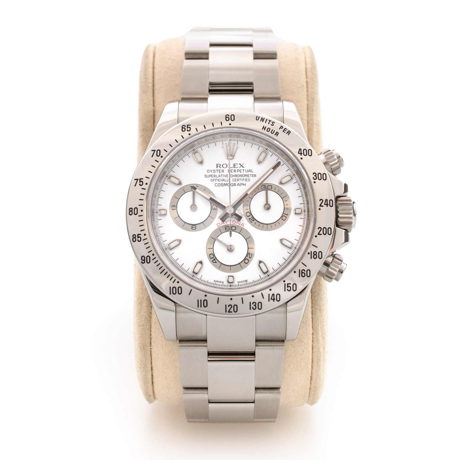 ROLEX Daytona 116520 APH Dial White Panda Chronograph Stainless Steel 40mm 2011 FULL SET