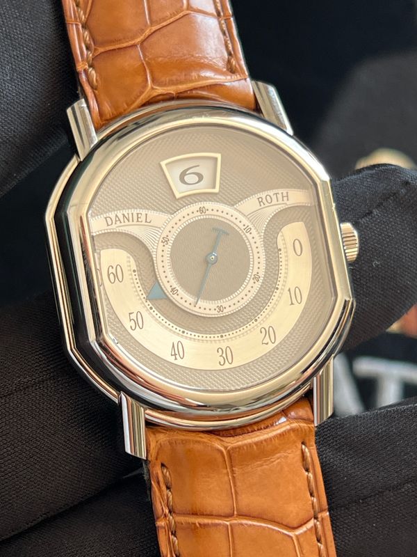 DANIEL ROTH Papillon 10th Anniversary Jumping Hour White Gold Limited Edition /110 Circa 1999 FULL SET