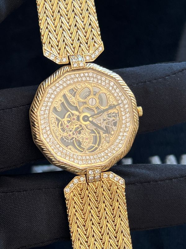 ​URBAN JURGENSEN Skeleton Piece Unique Diamond 18k Yellow Gold Manual​