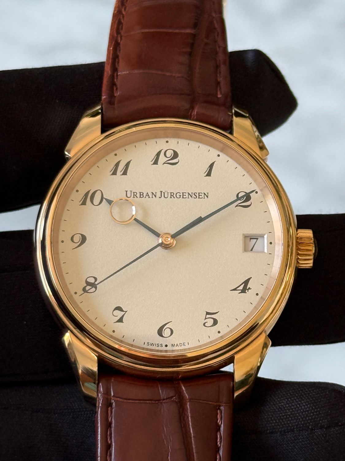 ​URBAN JÜRGENSEN 2240 Jules Collection Date Rose Gold 40mm UJ Jurgensen Manual FULL SET 2022