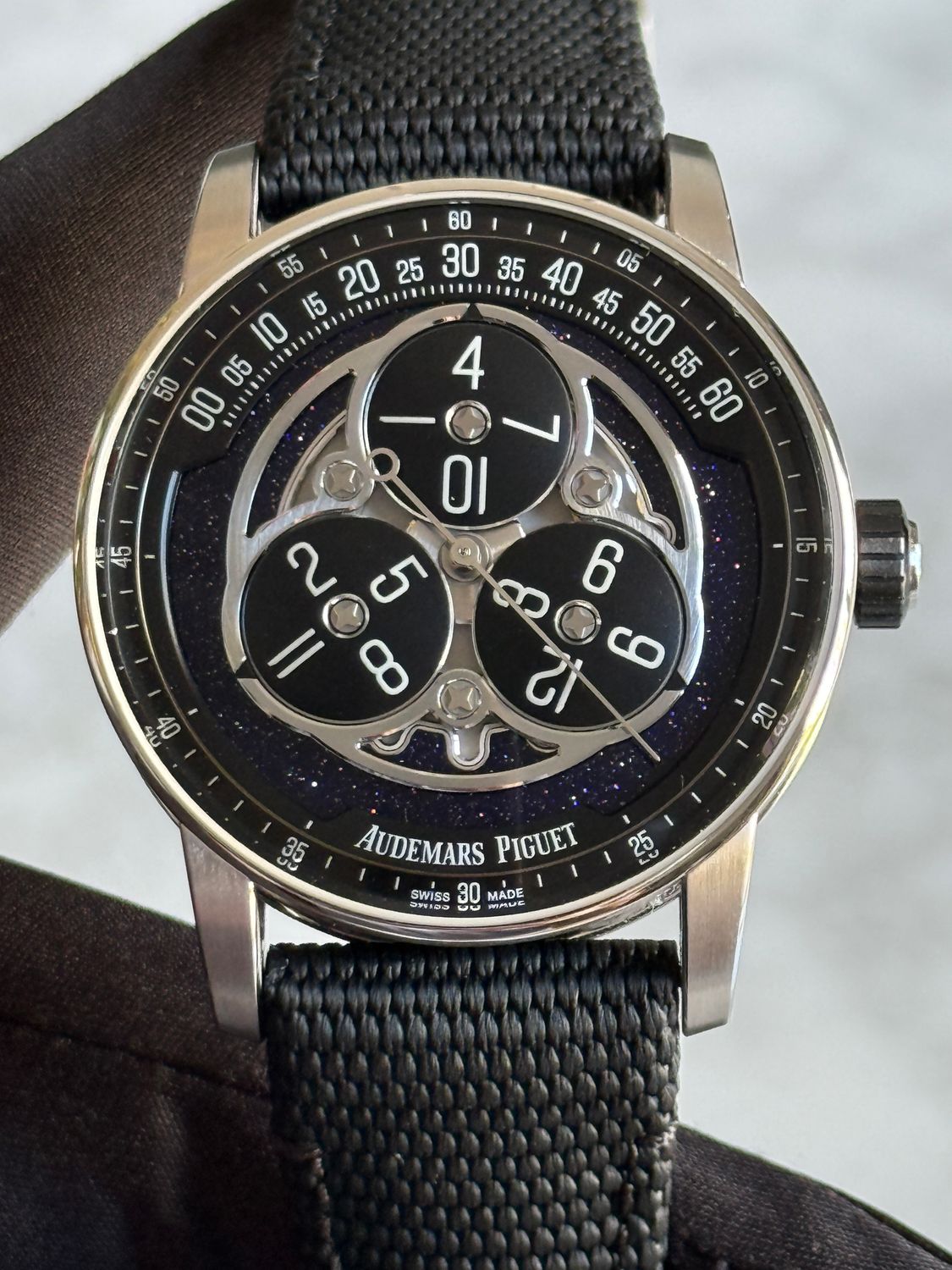 ​AUDEMARS PIGUET Code 11.59 Starwheel 15212NB Aventurine Blue White Gold Black Ceramic 41mm FULL SET 2024