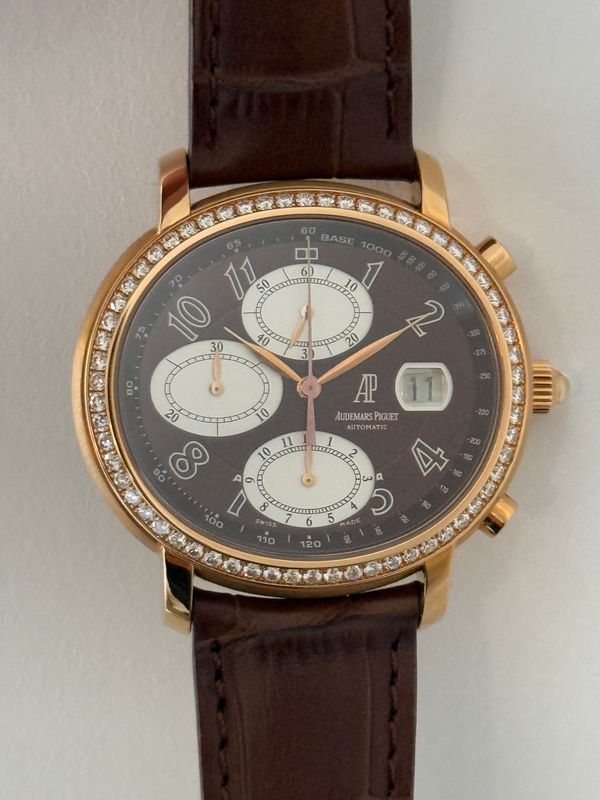 ​AUDEMARS PIGUET Millenary QE II Cup 26044OR Chronograph Limited /50 Rose Gold Diamond 41mm FULL SET