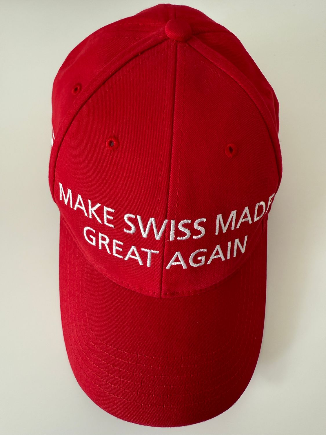 H. MOSER &amp; CIE. MAKE SWISS MADE GREAT AGAIN Red Adjustable Cap Hat MAGA 2024