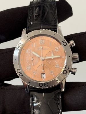BREGUET ​Type XX 3820 Salmon Dial Chronograph Date Stainless Steel Transatlantique 39mm FULL SET