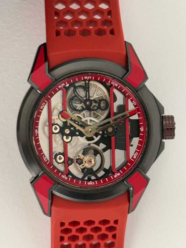 ​JACOB &amp; CO. EPIC X Skeleton Red Titanium 44mm EX100.21.RR.RW.ALA4A 550.100.2 FULL SET 2022