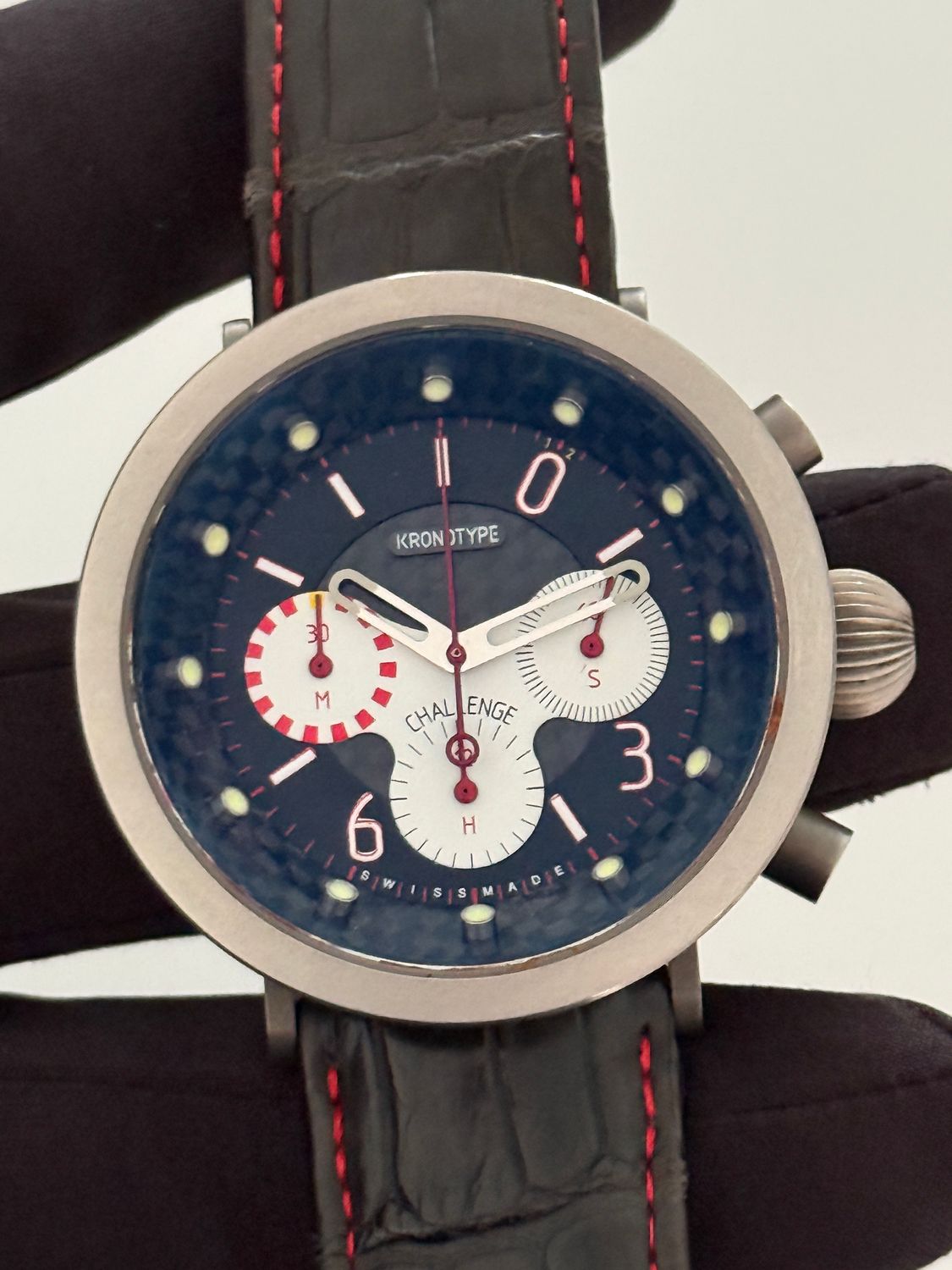 ​KRONOTYPE Ferrari Challenge Chronograph MDQS-2 Challenge Limited Edition 1/36 Carbon Fiber FULL SET