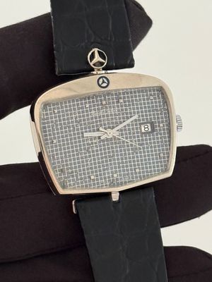 ​BUECHE GIROD Mercedes Benz 11702 Car Radiator Grille Tristar Date White Gold Automatic 1960&#39;s 37mm