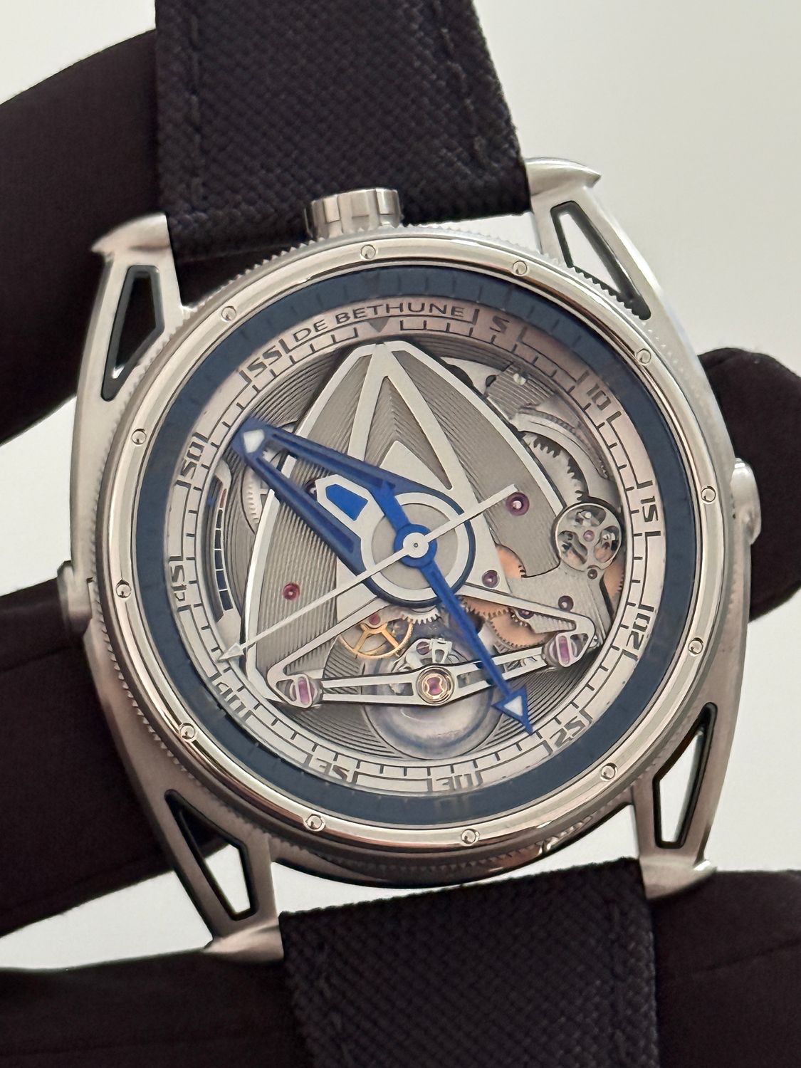 ​DE BETHUNE DB28GS Grand Bleu DB28GSV2AN Grand Sport Diver Manual Titanium 44mm FULL SET 2024