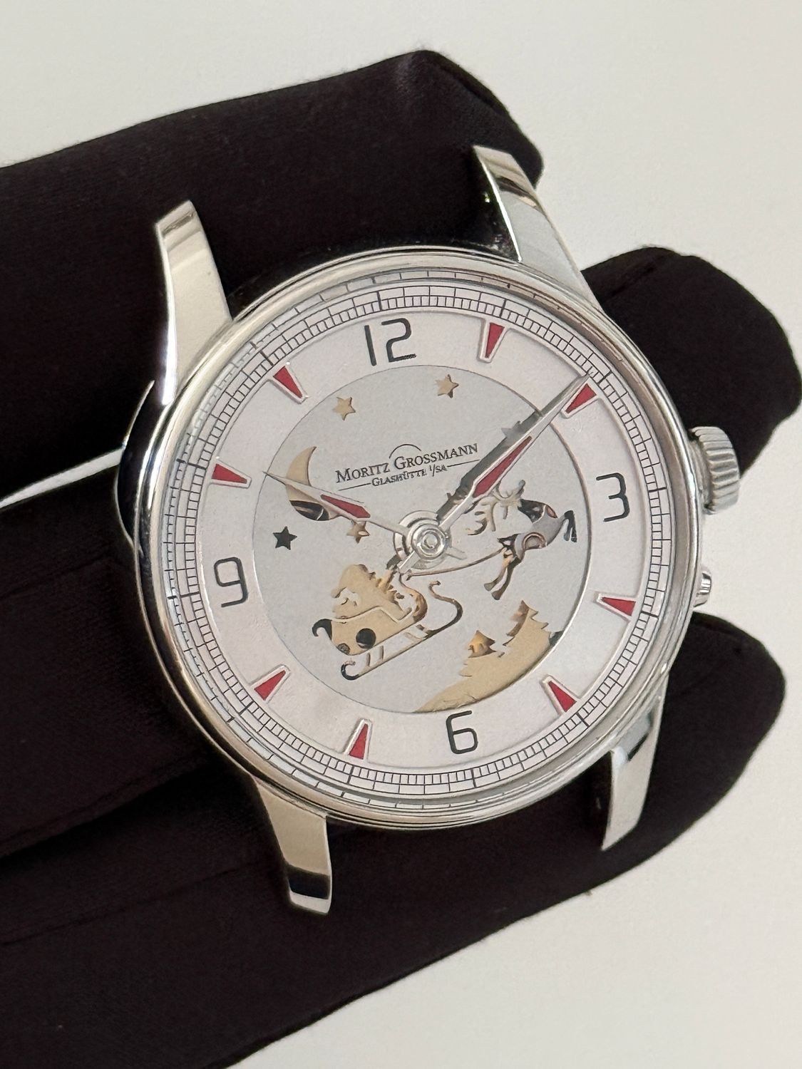 ​MORITZ GROSSMANN Atum Pure Santa Claus Christmas Piece Unique MG-002084 Manual Stainless Steel 41mm 2018