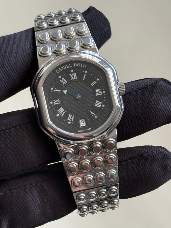 DANIEL ROTH Le Sentier S177 Lego Black Roman Date Stainless Steel 32mm Automatic FULL SET 1999 DANIEL ROTH Le Sentier S177 Lego Black Roman Date Stainless Steel 32mm Automatic FULL SET 1999