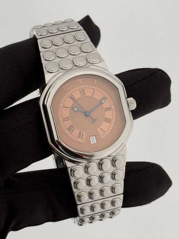 DANIEL ROTH Le Sentier S177 Lego Salmon Roman Date Stainless Steel 36mm Automatic 1997