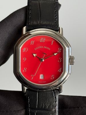 DANIEL ROTH Le Sentier T157 Coral Red Orange Stella Date Breguet Stainless Steel 32mm Automatic 1996