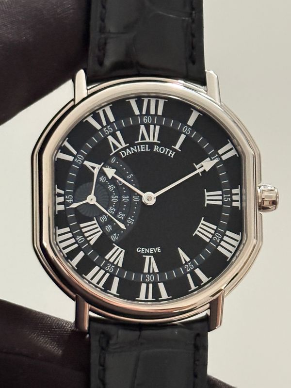 ​DANIEL ROTH Academie Athys II 109.Y.60 Ellipse Black Roman Small Seconds 18k White Gold 44mm Manual FULL SET 2022