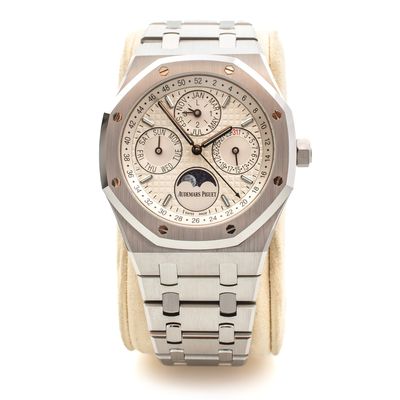 AUDEMARS PIGUET Royal Oak Perpetual Calendar White 26574ST.OO.1220ST.01 Stainless Steel 41mm 2016 AUDEMARS PIGUET Royal Oak Perpetual Calendar White 26574ST.OO.1220ST.01 Stainless Steel 41mm 2016