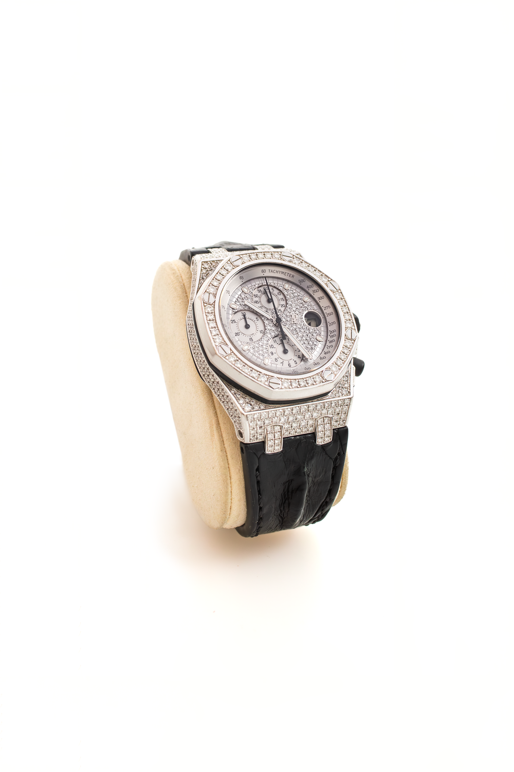 AUDEMARS PIGUET Royal Oak Offshore Chronograph 26067BC Factory Diamonds White Gold 42mm EXTRACT PAPERS