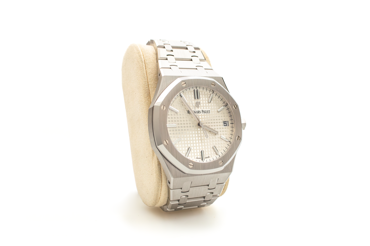​AUDEMARS PIGUET 15500ST Royal Oak White Silver Stainless Steel Selfwinding 41mm 2020 FULL SET