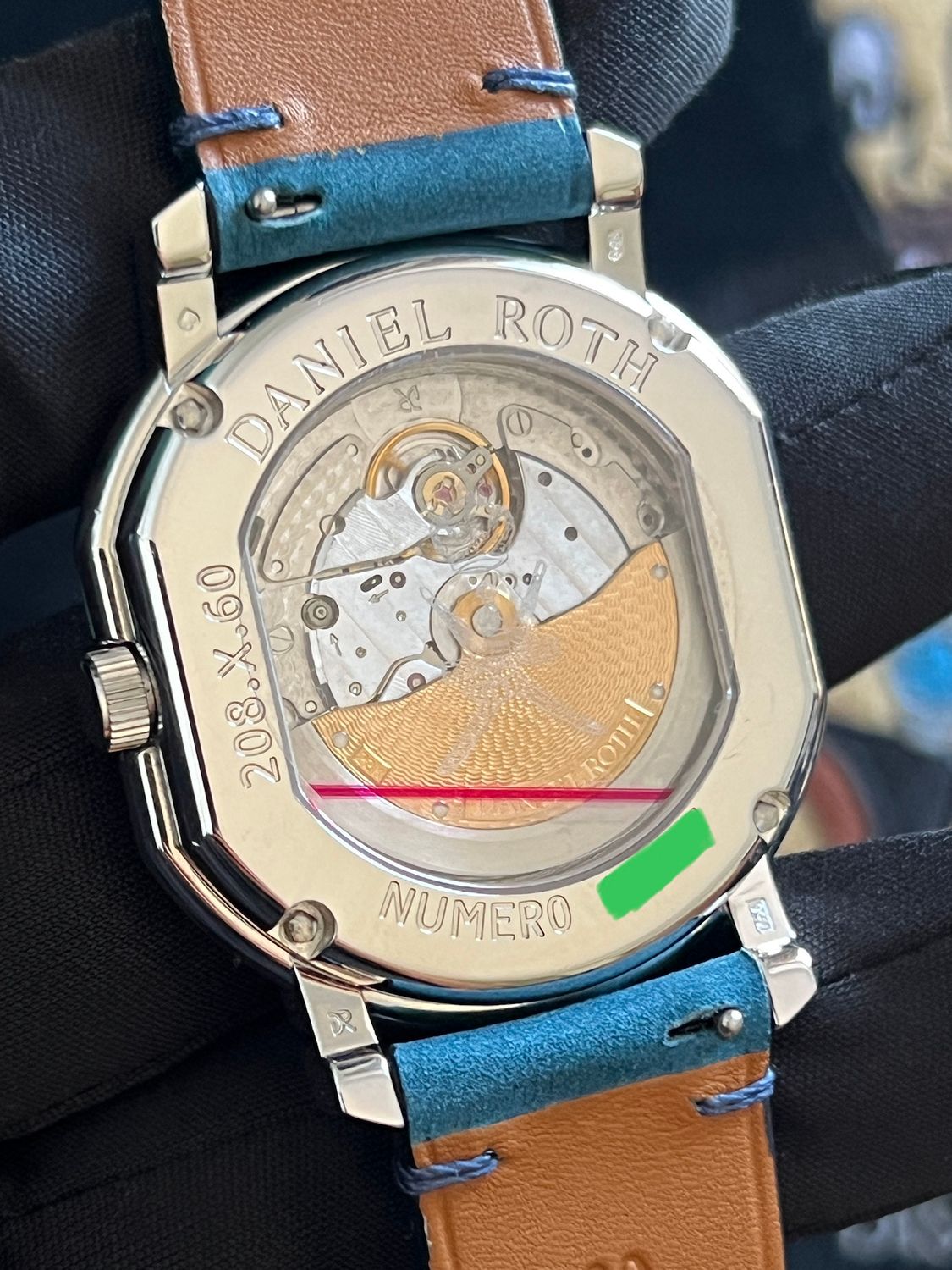​DANIEL ROTH Datomax Khanjar 208.X.60 Sultanate of Oman Big Date 18K White Gold 35mm x 38mm Automatic