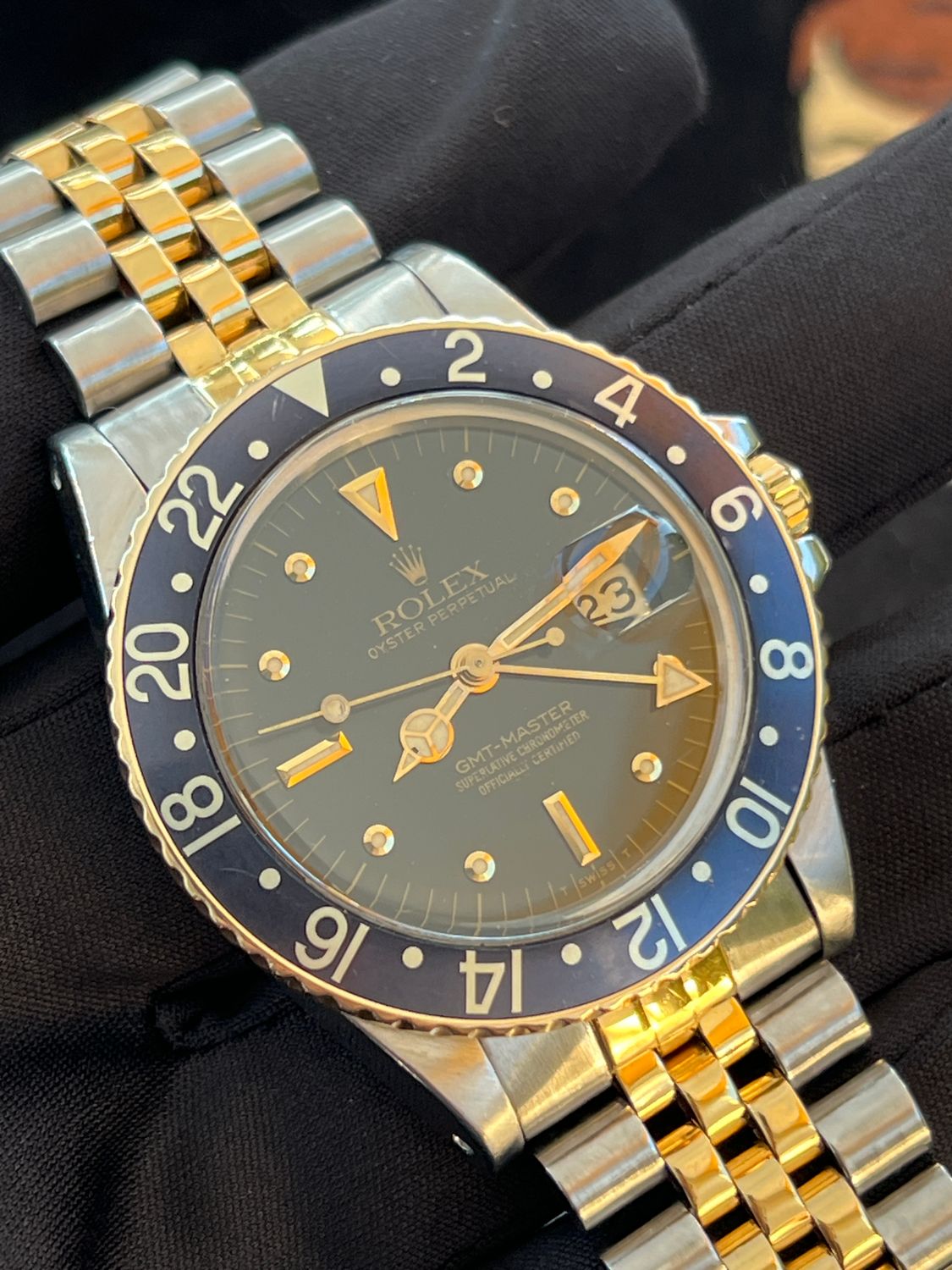 ​ROLEX GMT-Master 16753 Oyster Perpetual Yellow Gold and Steel Jubilee Nipple Dial 40mm 1982