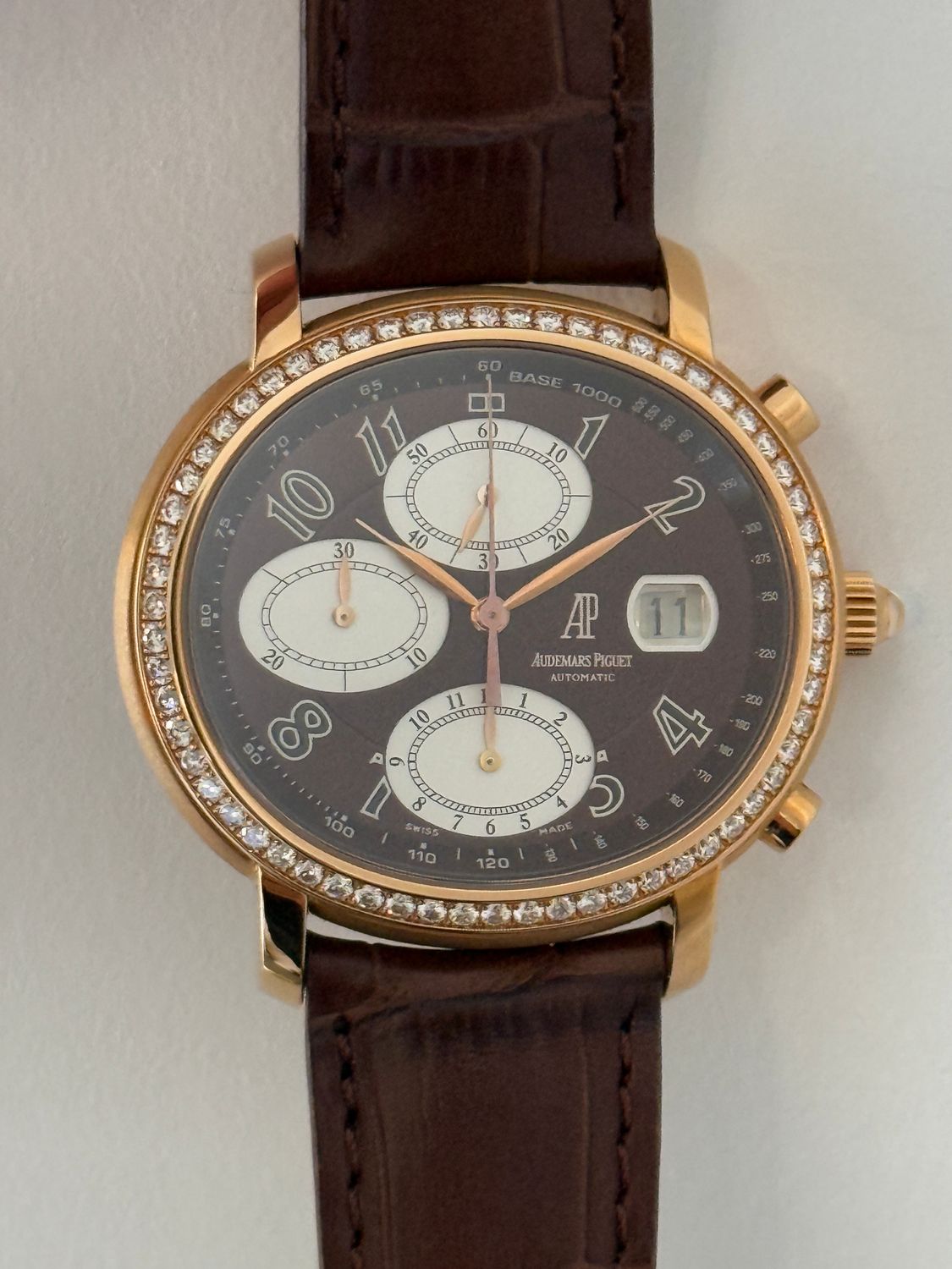 AUDEMARS PIGUET Millenary QE II Cup 26044OR Chronograph Limited /50 Rose Gold Diamond 41mm FULL SET AUDEMARS PIGUET Millenary QE II Cup 26044OR Chronograph Limited /50 Rose Gold Diamond 41mm FULL SET