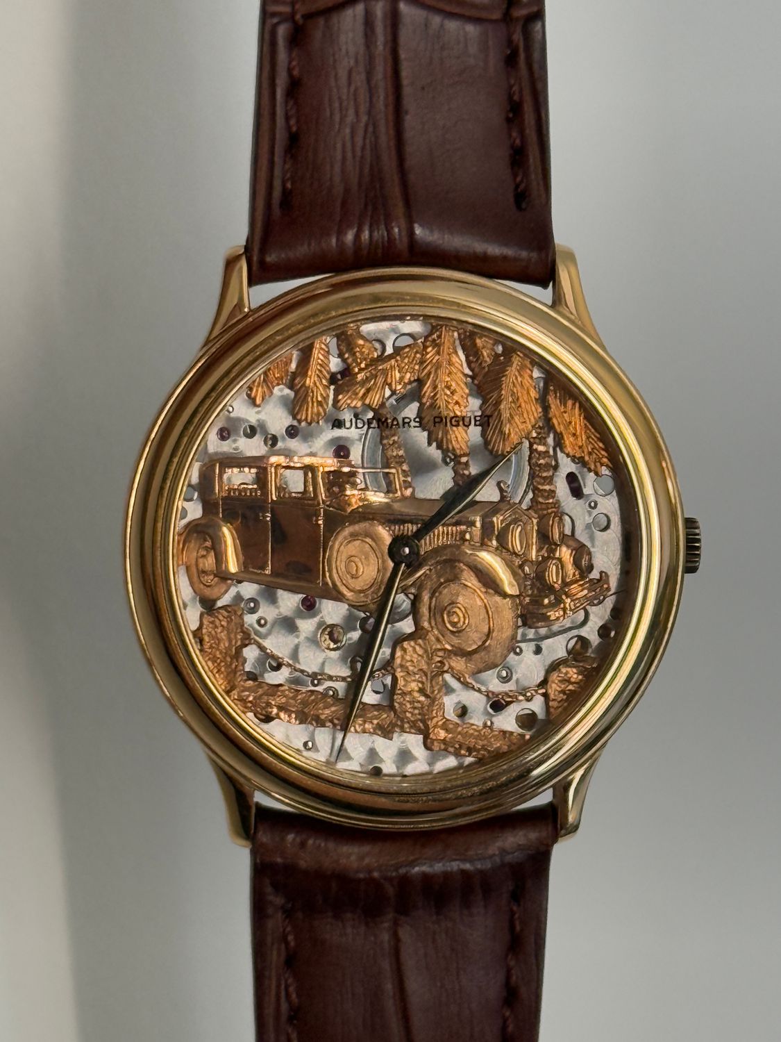 AUDEMARS PIGUET Rolls Royce Phantom II 14677.002 Skeleton Rose Gold 33mm Automatic 1991 PAPERS AUDEMARS PIGUET Rolls Royce Phantom II 14677.002 Skeleton Rose Gold 33mm Automatic 1991 PAPERS